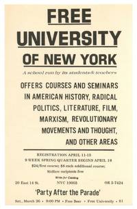 [Broadside]: Free University of New York: A school run by its students & teachers