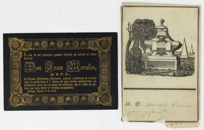 [Death Notice of Don Juan Morales, Commander of Mexican Forces at the Alamo and Mexican-American War Veteran]
