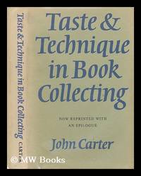 image of Taste_technique in book collecting; with an epilogue