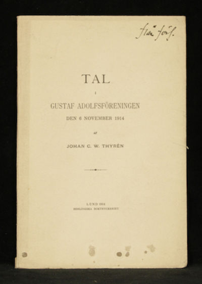 Tal i Gustaf Adolfsföreningen den 6 november 1914.