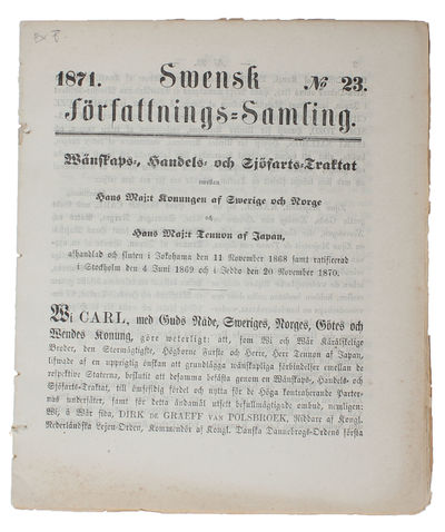 Wänskaps=, Handels- och Sjöfarts-Traktat emellan…