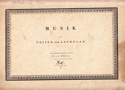 Musik för sång och för fortepiano utgifven af E.…