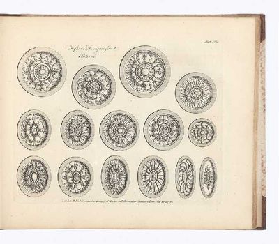 A Book of Ornaments in the Palmyrene Taste containing upwards of Sixty New Designs for Ceilings, Pannels, Pateras & Mouldings; with the Raffle Leaves at Large