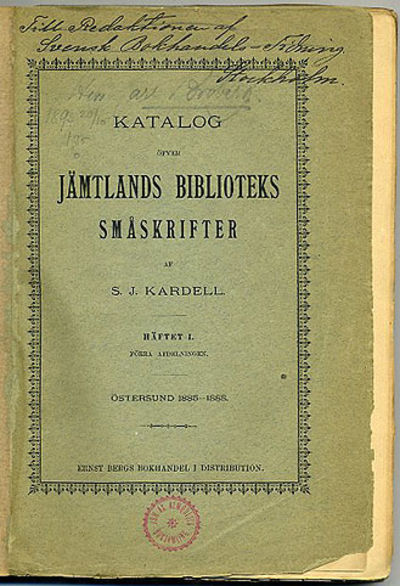 Katalog öfver Jämtlands biblioteks småskrifter.…