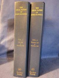 cover of The Legal Papers of James Boswell. Vols. 1 and 2