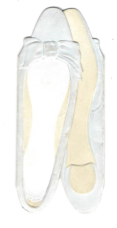 Miniature Die-cut Embossed Ballet Slippers Menu