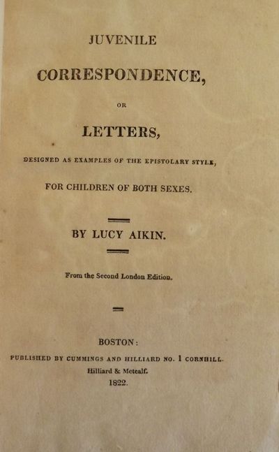 JUVENILE CORRESPONDENCE, OR LETTERS