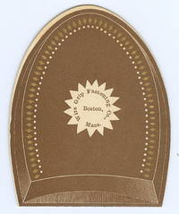 Die-cut Promotional Book in the shape of a Shoe Heel Promoting Wire Grip Fastening Co