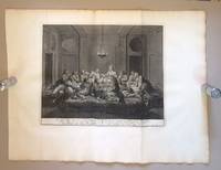 THE SUPPER OF OUR LORD JESUS CHRIST ( The Last Supper - Das Abendmahl) by ORIGINAL ANTIQUE BIBLE PRINT - DOUBLE SHEET - NEW TESTAMENT - Bernard Picart - 1728 - from M.Pollak Antiquariat - Est.1899 (SKU: S11)