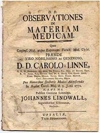 Observationes in materiam medicam. A.a.