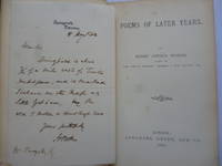 Poems of Later Years by STOKES, Henry Sewell - 1873