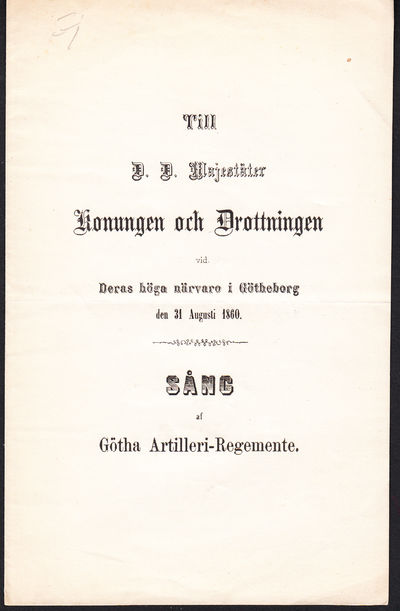 Till d. d. majestäter konungen och drottningen…