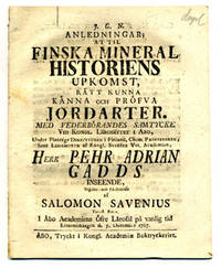Anledningar; at til finska mineral historiens…
