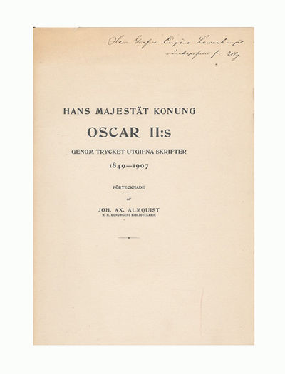 Hans majestät konung Oscar II:s genom trycket…