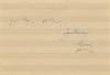Autograph musical quotation from Petrushka. Signed in full