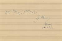 Autograph musical quotation from Petrushka. Signed in full