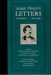 cover of Mark Twain's Letters, Volume 1: 1853-1866