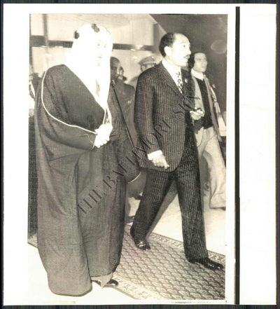 Arab Summit Conference Photograph Showing the King of Saudi Arabia and Other Arab leaders