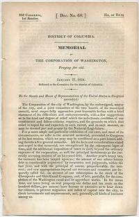 Memorial of the Corporation of Washington, Praying for aid. January 27, 1834