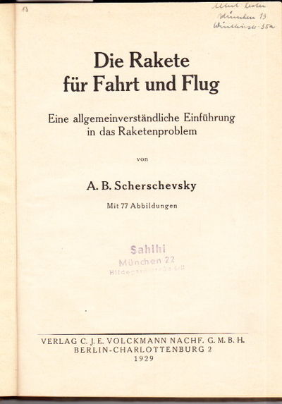 Die Rakete für Fahrt und Flug. Eine…