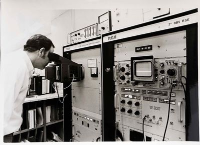 [Series of 8 NASA press photos presenting the…