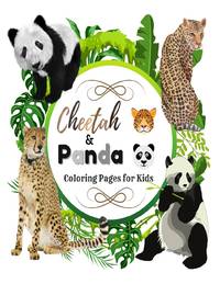 Cheetah and Panda Coloring Pages for Kids : Give this fun cheetah & panda-coloring book to your...