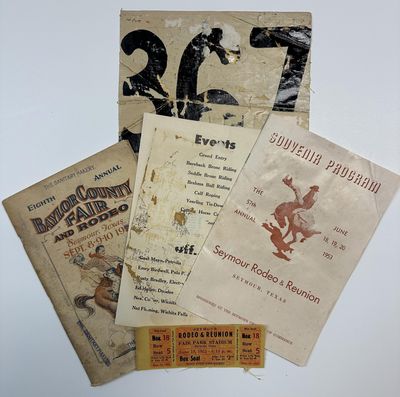 [Small Group of Material Documenting the 1953 Seymour Rodeo & Reunion, Plus an Earlier Baylor County Fair and Rodeo]