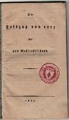 Der Feldzug von 1813 bis zum Waffenstillstand