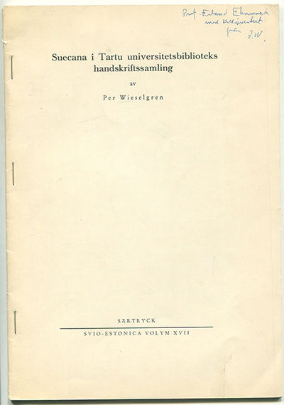 Suecana i Tartu universitetsbiblioteks…
