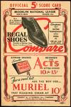 Official Brooklyn Dodgers 1936 Score Card