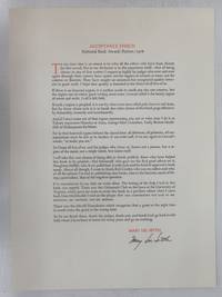 image of Acceptance Speech, National Book Award, Fiction, 1978
