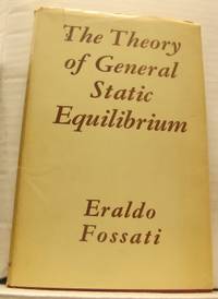 The Theory of General Static Equilibrium.