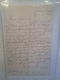 image of MANUSCRIPT LETTER FROM BROOKLINE MASSACHUSETTS TO A BAR HARBOR MAINE GRANDMOTHER.