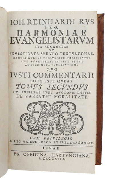Harmonia Evangelistarum : Ita Adornata Ut Investigata Sedulo Textus Cohaerentia Nullus Versus Sive Traiiciatur... 3 volumes in 6 parts. (photo 4)