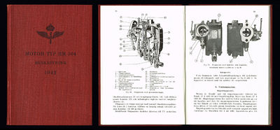 Flygvapnet. Motor typ HM 504. Beskrivning 1942.