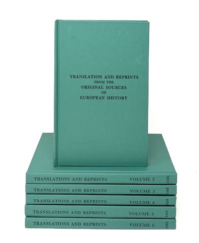 Translations and Reprints from the Original Sources of European History, 6 Volume Set