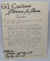 GI - Civilian Alliance for Peace. Newsletter