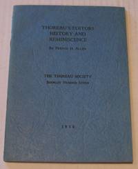 cover of Thoreau's Editors History and Reminiscence