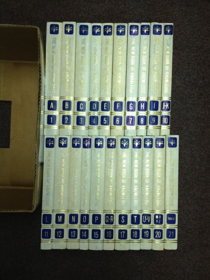 the new book of knowledge 21 volume set used books good cover pages