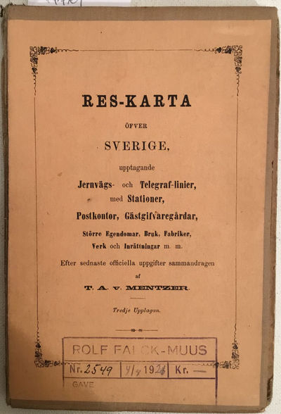 Res-karta öfver Sverige upptagande Jernvägs- och…