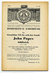 Bokauktion den 20-23 november 1956 ur framlidne…