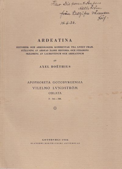 Ardeatina. Historisk och arkeologisk kommentar…