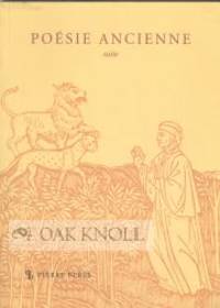 POÉSIE ANCIENNE, DE L'ANTIQUITÉ À LA FIN DU SEIZIÈME SIÈCLE, SUITE