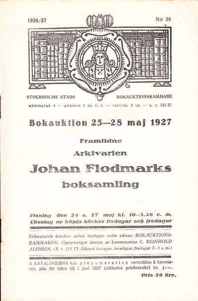 Bokauktion den 25-28 maj 1927. Framlidne…