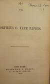 THE ORPHEUS C. KERR PAPERS