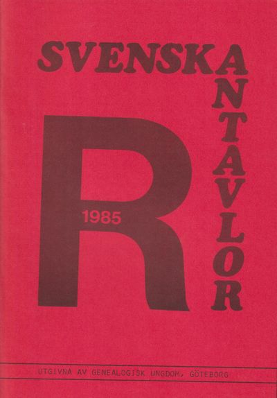 Svenska antavlor. Band I + Register. Utgivna av…