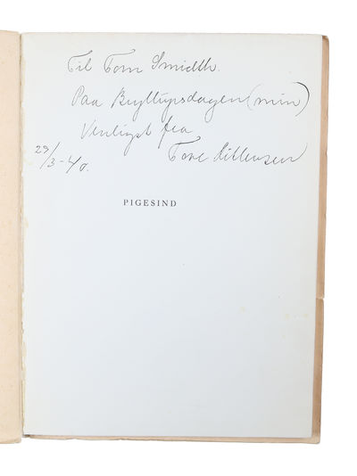 Pigesind. - [PRESENTATION-COPY OF DITLEVSEN'S…