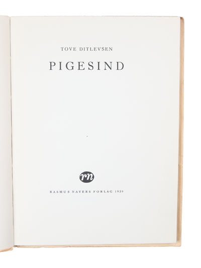 Pigesind. - [PRESENTATION-COPY OF DITLEVSEN'S DEBUT PUBLICATION] (photo 3)