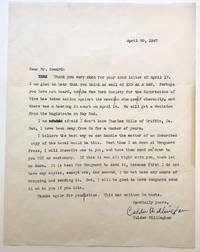 Important Typed Letter Signed about the book "End of Man