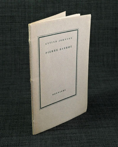 Pierre Barrot. Ur en kommande roman.